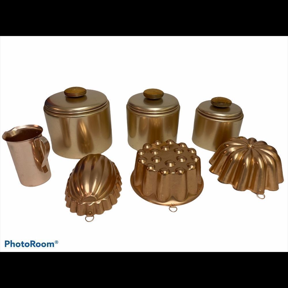 Vintage Rose‎ Gold Kitchen Canister Set & Accra